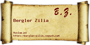 Bergler Zilia névjegykártya